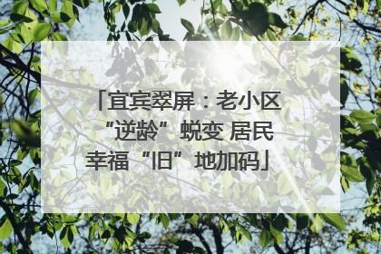宜宾翠屏：老小区“逆龄”蜕变 居民幸福“旧”地加码
