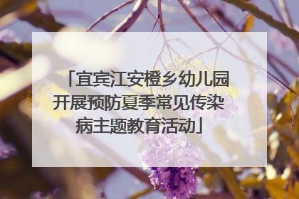 宜宾江安橙乡幼儿园开展预防夏季常见传染病主题教育活动
