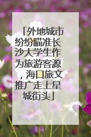 外地城市纷纷瞄准长沙大学生作为旅游客源，海口旅文推广走上星城街头
