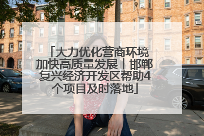 大力优化营商环境 加快高质量发展丨邯郸复兴经济开发区帮助4个项目及时落地