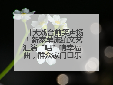 大戏台前笑声扬！新泰羊流镇文艺汇演“唱”响幸福曲，群众家门口乐享“文化大餐”