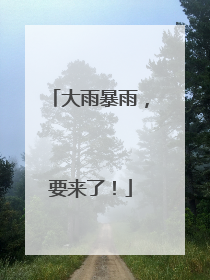 大雨暴雨，要来了！