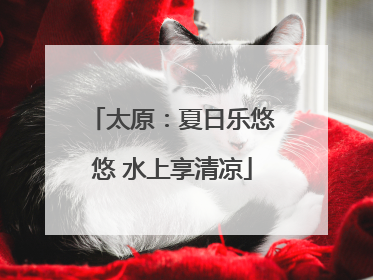 太原：夏日乐悠悠 水上享清凉