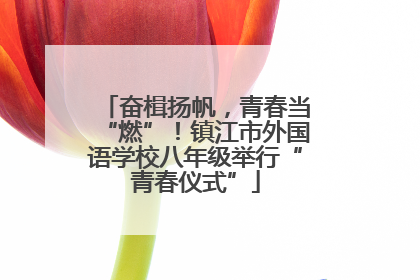 奋楫扬帆，青春当“燃”！镇江市外国语学校八年级举行“青春仪式”