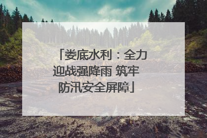 娄底水利：全力迎战强降雨 筑牢防汛安全屏障