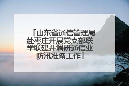山东省通信管理局赴枣庄开展党支部联学联建并调研通信业防汛准备工作