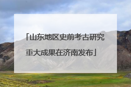 山东地区史前考古研究重大成果在济南发布