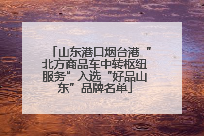 山东港口烟台港“北方商品车中转枢纽服务”入选“好品山东”品牌名单