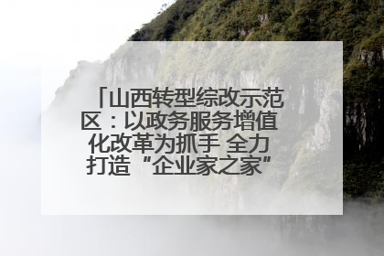山西转型综改示范区：以政务服务增值化改革为抓手 全力打造“企业家之家”贴心服务体系