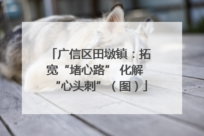 广信区田墩镇：拓宽“堵心路” 化解“心头刺”（图）