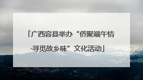 广西容县举办“侨聚端午情·寻觅故乡味”文化活动