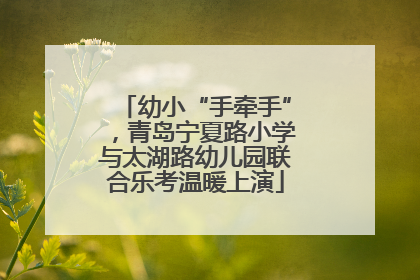 幼小“手牵手”，青岛宁夏路小学与太湖路幼儿园联合乐考温暖上演