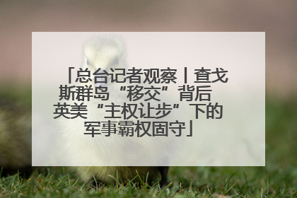 总台记者观察丨查戈斯群岛“移交”背后 英美“主权让步”下的军事霸权固守