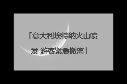 意大利埃特纳火山喷发 游客紧急撤离
