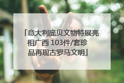 意大利庞贝文物特展亮相广西 103件/套珍品再现古罗马文明