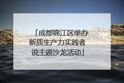 成都锦江区举办新质生产力实践者说主题沙龙活动