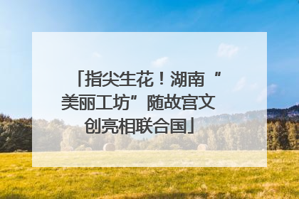 指尖生花！湖南“美丽工坊”随故宫文创亮相联合国
