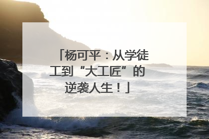 杨可平：从学徒工到“大工匠”的逆袭人生！