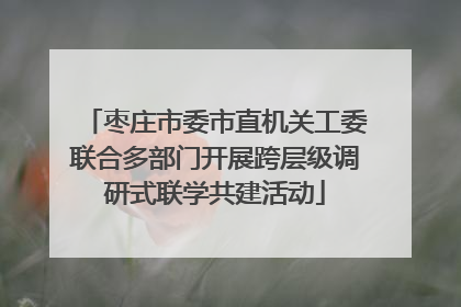 枣庄市委市直机关工委联合多部门开展跨层级调研式联学共建活动