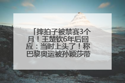 摔拍子被禁赛3个月！王楚钦6年后回应：当时上头了！称巴黎奥运被孙颖莎带着打，搭档8年“一个眼神就能懂”
