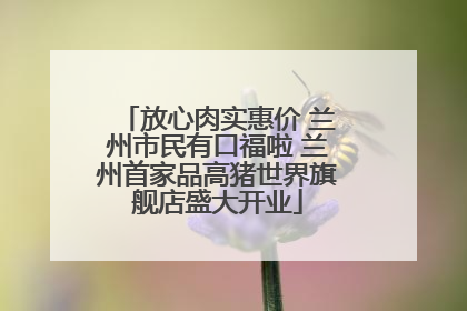 放心肉实惠价 兰州市民有口福啦 兰州首家品高猪世界旗舰店盛大开业