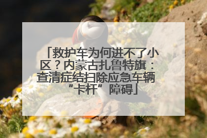 救护车为何进不了小区？内蒙古扎鲁特旗：查清症结扫除应急车辆“卡杆”障碍