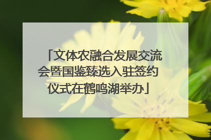 文体农融合发展交流会暨国鉴臻选入驻签约仪式在鹤鸣湖举办