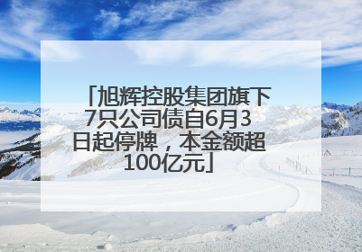 旭辉控股集团旗下7只公司债自6月3日起停牌，本金额超100亿元