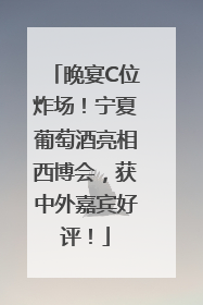 晚宴C位炸场！宁夏葡萄酒亮相西博会，获中外嘉宾好评！