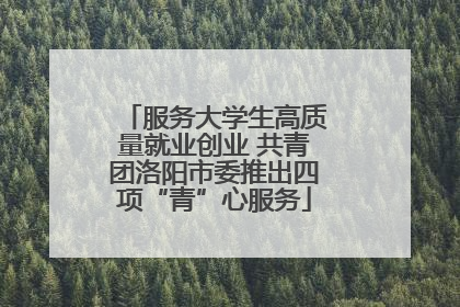 服务大学生高质量就业创业 共青团洛阳市委推出四项“青”心服务
