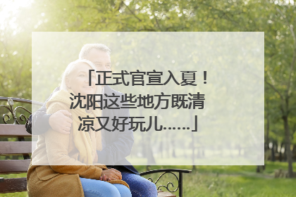 正式官宣入夏！沈阳这些地方既清凉又好玩儿……