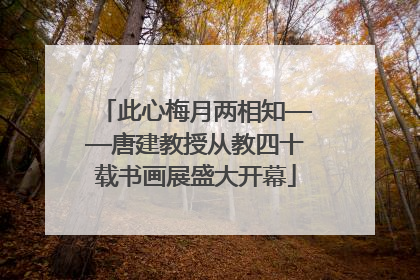 此心梅月两相知——唐建教授从教四十载书画展盛大开幕