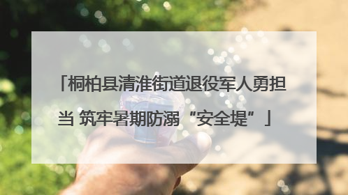 桐柏县清淮街道退役军人勇担当 筑牢暑期防溺“安全堤”