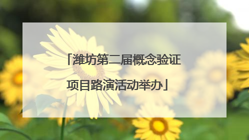 潍坊第二届概念验证项目路演活动举办