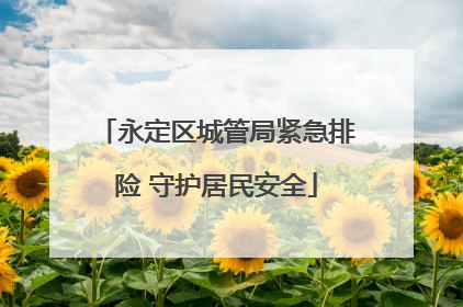永定区城管局紧急排险 守护居民安全