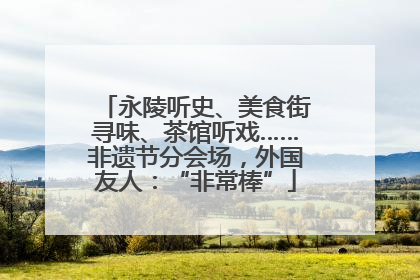 永陵听史、美食街寻味、茶馆听戏……非遗节分会场，外国友人：“非常棒”