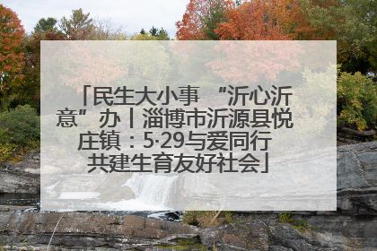 民生大小事 “沂心沂意”办丨淄博市沂源县悦庄镇：5·29与爱同行 共建生育友好社会