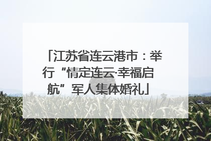 江苏省连云港市：举行“情定连云·幸福启航”军人集体婚礼