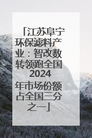 江苏阜宁环保滤料产业：智改数转领跑全国 2024年市场份额占全国三分之一