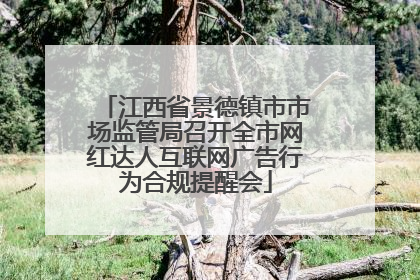 江西省景德镇市市场监管局召开全市网红达人互联网广告行为合规提醒会