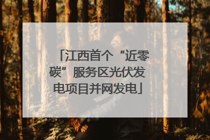 江西首个“近零碳”服务区光伏发电项目并网发电