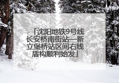 沈阳地铁9号线长安桥南街站—新立堡桥站区间右线盾构顺利始发