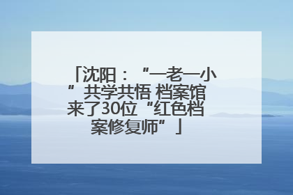 沈阳：“一老一小”共学共悟 档案馆来了30位“红色档案修复师”