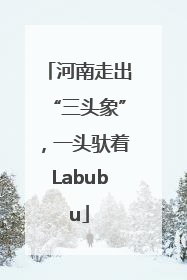 河南走出“三头象”，一头驮着Labubu