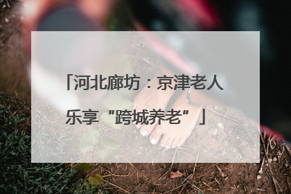 河北廊坊：京津老人乐享“跨城养老”