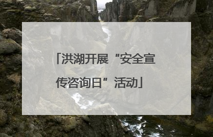 洪湖开展“安全宣传咨询日”活动