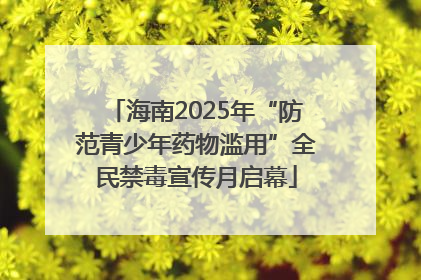 海南2025年“防范青少年药物滥用”全民禁毒宣传月启幕