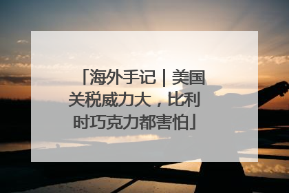 海外手记｜美国关税威力大，比利时巧克力都害怕