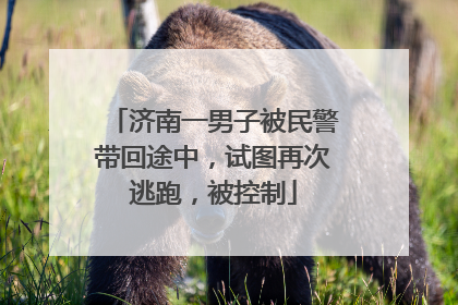 济南一男子被民警带回途中，试图再次逃跑，被控制