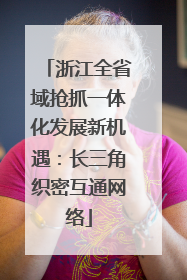 浙江全省域抢抓一体化发展新机遇：长三角织密互通网络